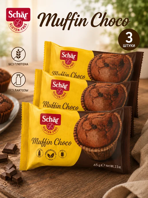 Dr. Schar Шоколадные маффины Muffin Choco без глютена, т.м. Schar, вариант