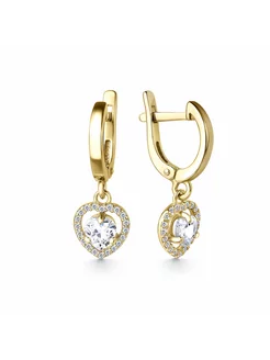 Серьги сердечки серебро 925 пробы Gold Plaza Jewelry 193541188 купить за 674 ₽ в интернет-магазине Wildberries