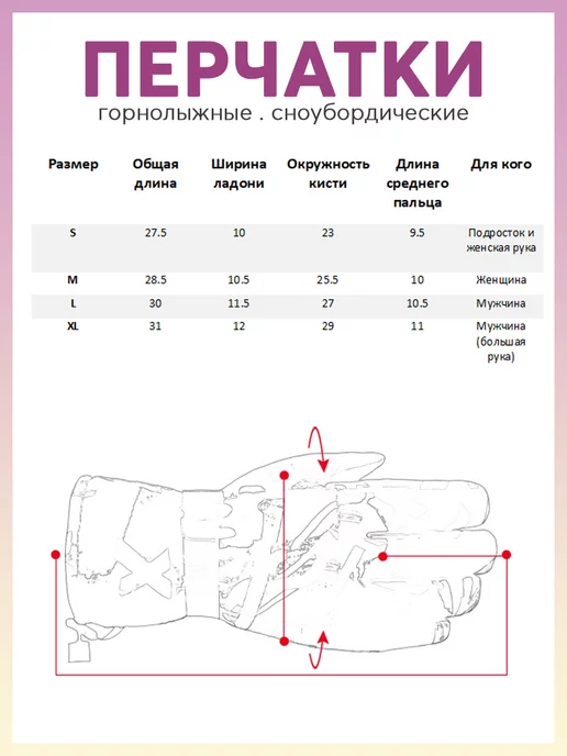 Карабинер Перчатки сноубордические и горнолыжные, вариант, фото 6