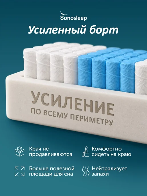 Sonosleep Матрас 80х200 пружинный анатомический на кровать, 90x200, фото 5