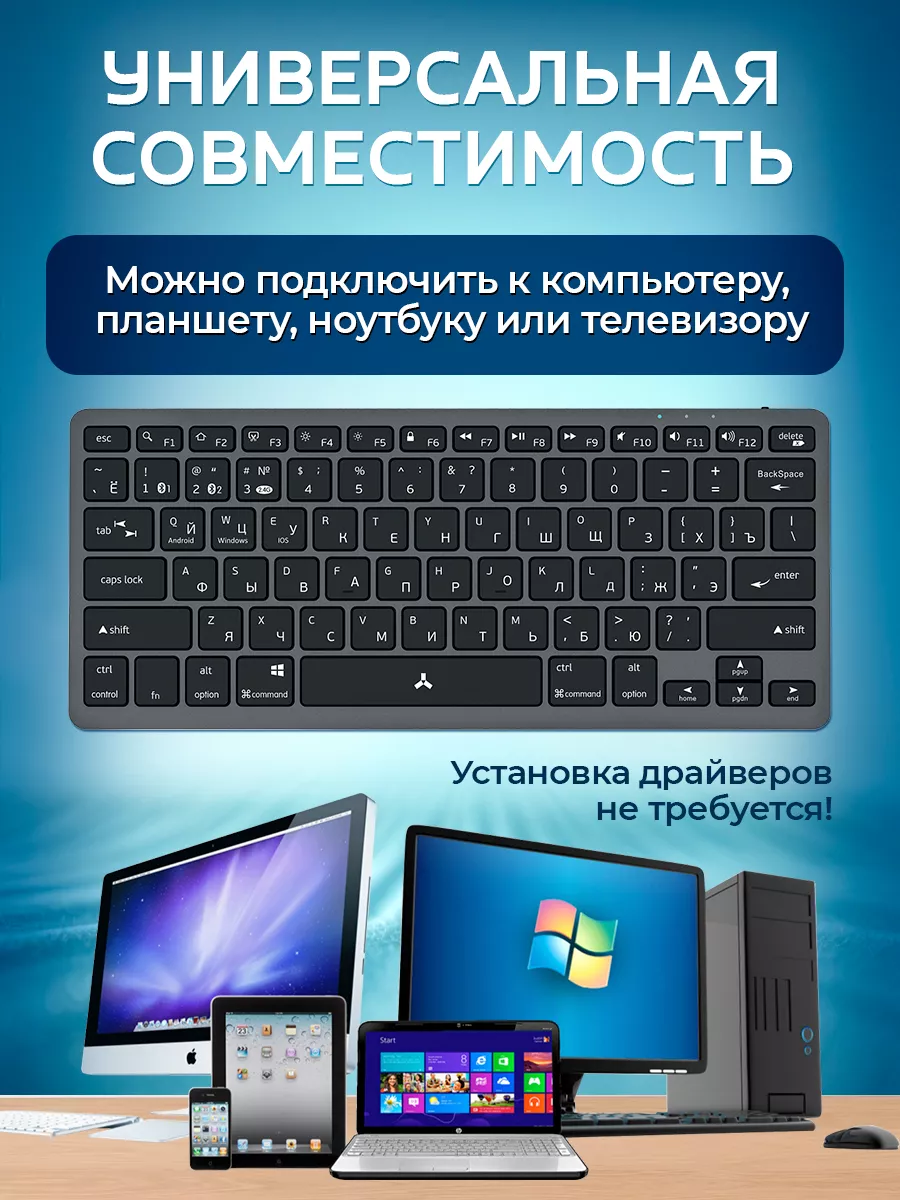 Клавиатура беспроводная для компьютера K204-ORBBA Accesstyle 193662319  купить за 983 ₽ в интернет-магазине Wildberries