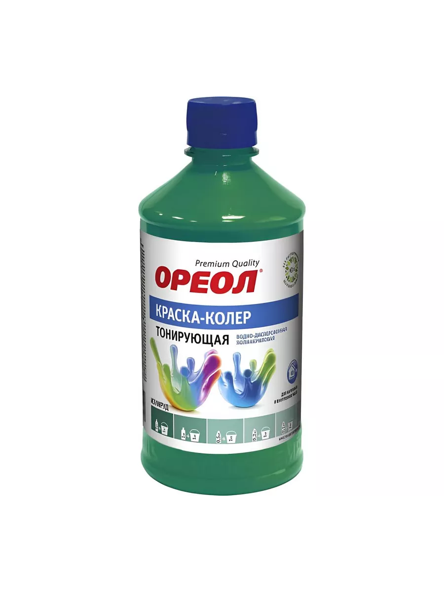 Краска колер изумруд 0,725 (3909) Ореол 193703770 купить за 398 ₽ в  интернет-магазине Wildberries