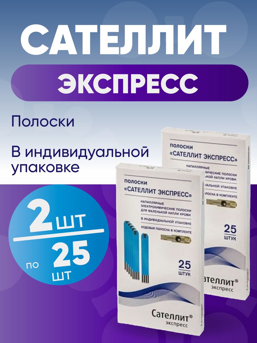 Сателлит тест полоски 25 шт. Сателлит полоски.