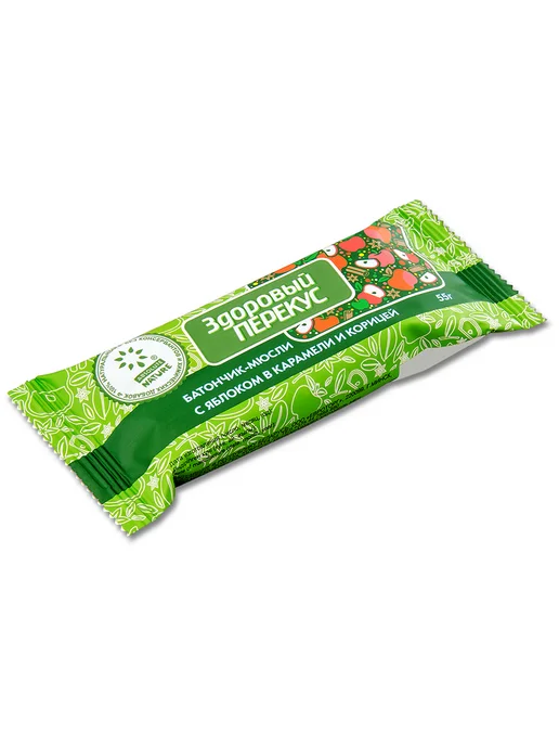 Absolute Nature Батончик мюсли злаковый Здоровый перекус с яблоком и корицей, вариант, фото 3