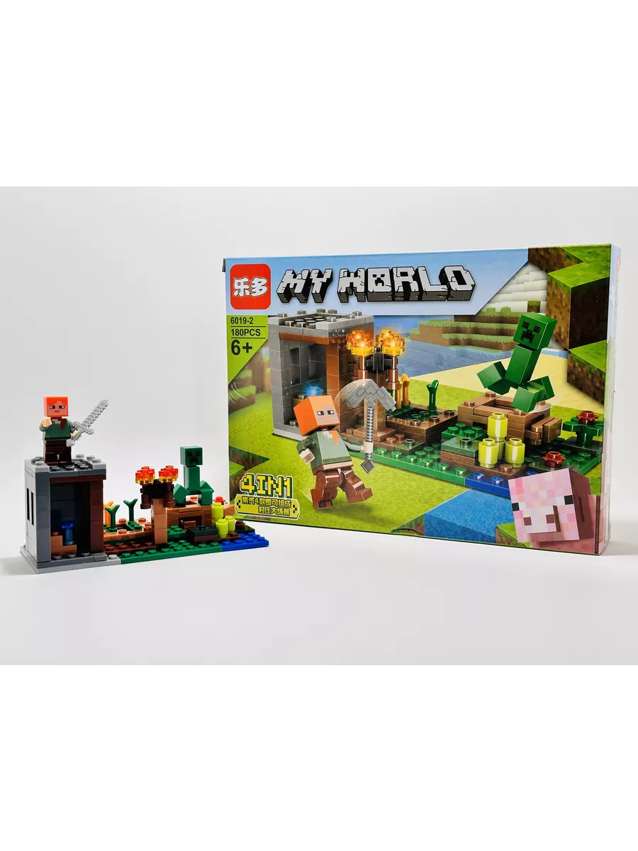 Конструктор Lego minecraft деревня с жителями 4в1 ИгроБаза 193759542 купить  за 1 122 ₽ в интернет-магазине Wildberries