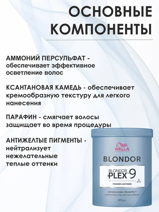 WELLA PROFESSIONALS Пудра обесцвечивающая Blondor Plex 800г, 800 г, фото 5