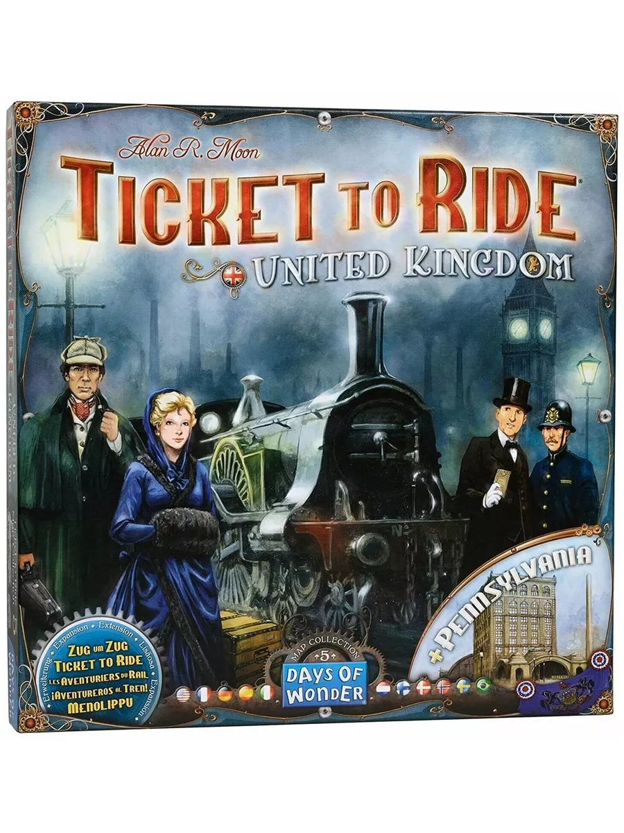 Настольная игра Ticket To Ride: United Kingdom Exp англ.язык 193832076  купить в интернет-магазине Wildberries