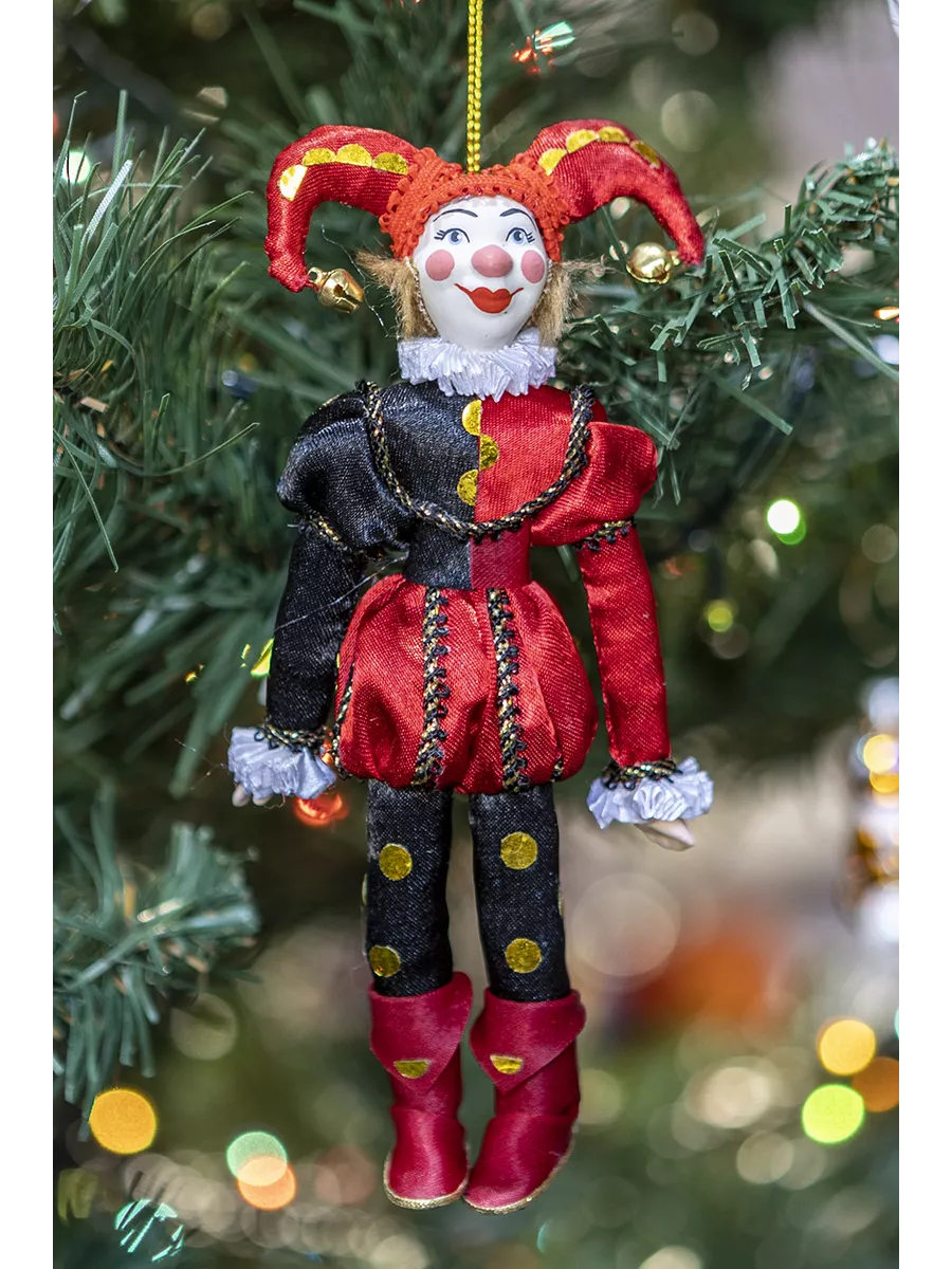 Купить Игровая текстильная кукла Арлекин Handmade, 32 см | OOPS-BABY