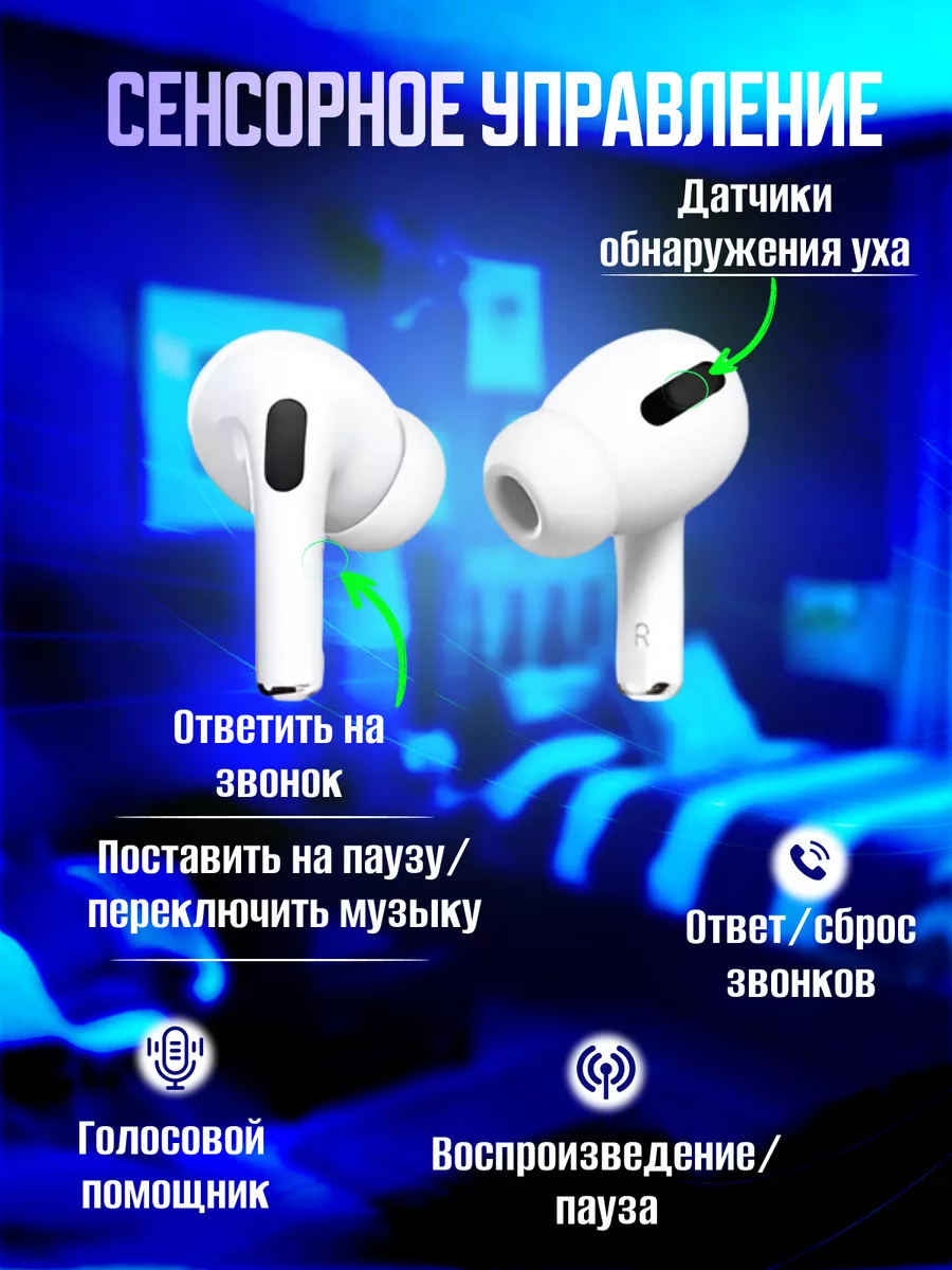 Наушники беспроводные для айфон и андроид SoundBeat 193882830 купить за 888  ₽ в интернет-магазине Wildberries