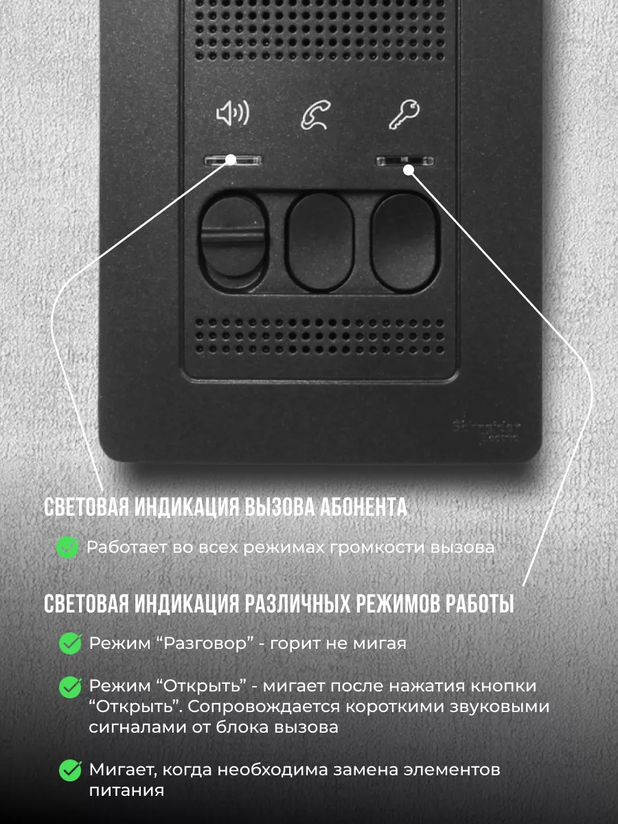 Домофон для дома и квартиры без трубки дверной черный Schneider Electric  193954490 купить за 4 677 ₽ в интернет-магазине Wildberries