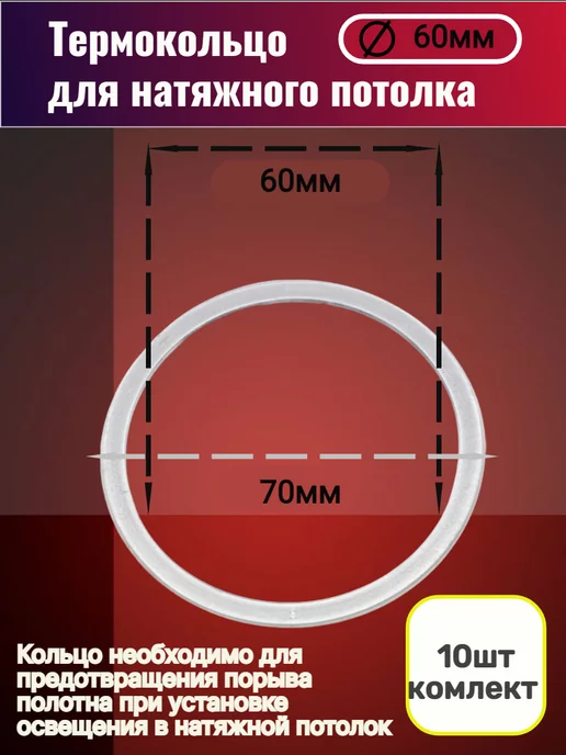 Виды и размеры протекторных колец для натяжного потолка