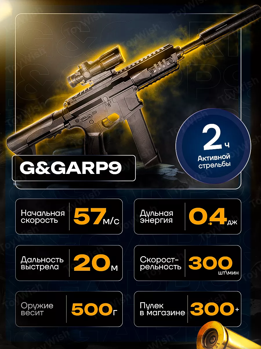 Автоматический игрушечный автомат с пульками G&G ARP акумм ToyWish  193984216 купить за 1 383 ₽ в интернет-магазине Wildberries