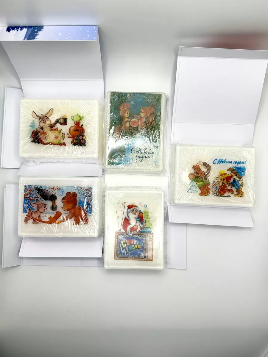 Подарочное мыло-открытка С Днём рождения по цене ₽ в интернет-магазине подарков MagicMag