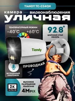 Камера видеонаблюдения для дома уличная со звуком проводная Tiandy 194027060 купить за 3 106 ₽ в интернет-магазине Wildberries