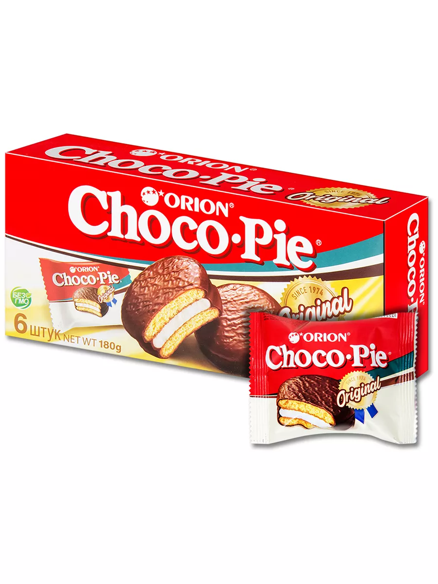 Набор пирожное ORION Choco Pie Original и Апельсин 6 шт 180г ОРИОН Group  194076542 купить за 562 ₽ в интернет-магазине Wildberries