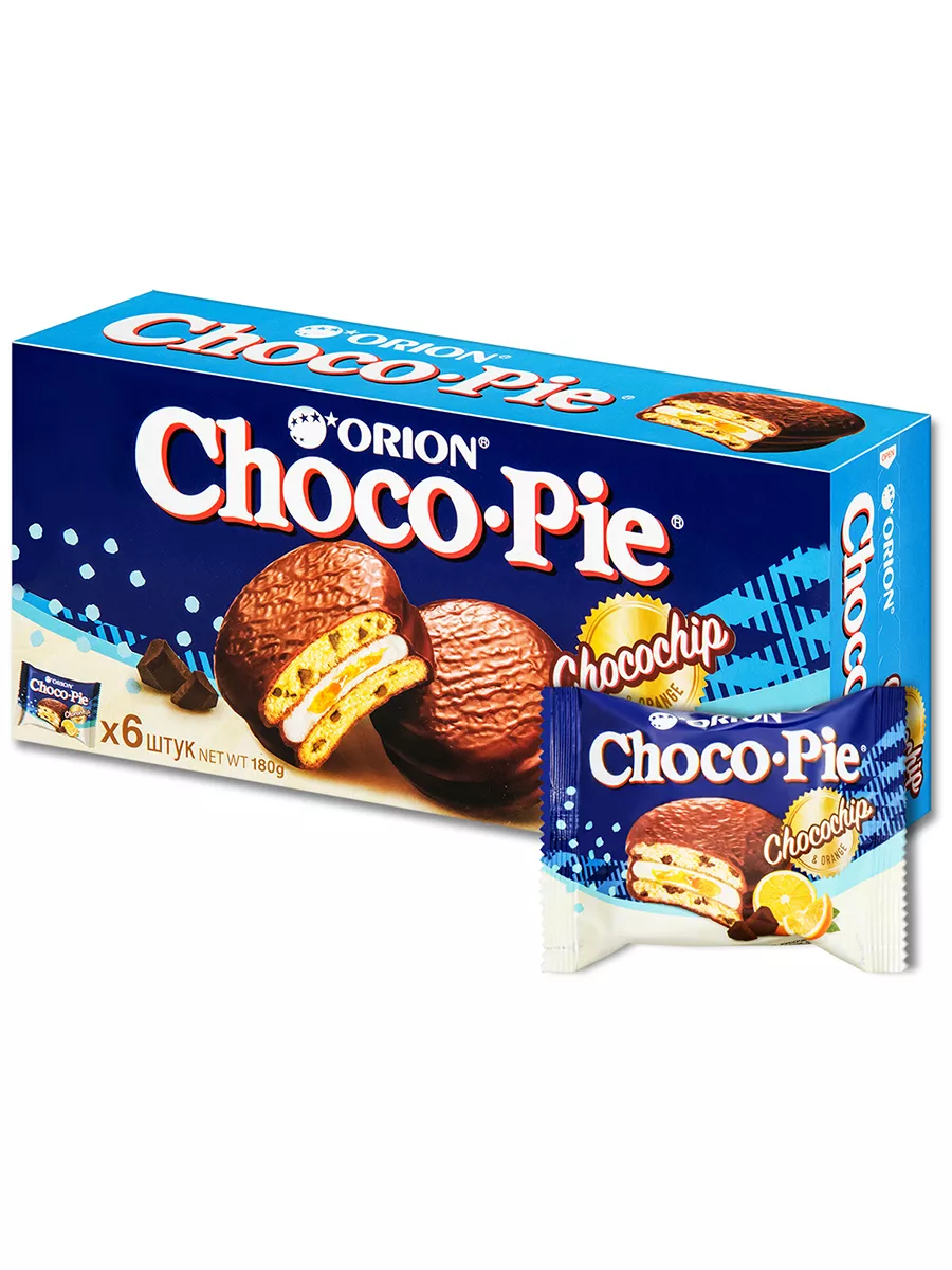 Набор пирожное ORION Choco Pie Original и Апельсин 6 шт 180г ОРИОН Group  194076542 купить за 562 ₽ в интернет-магазине Wildberries