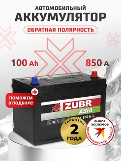 Аккумулятор автомобильный asia 100 Ач 850 А обратная ZUBR 194104139 купить за 10 788 ₽ в интернет-магазине Wildberries