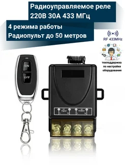 Управляемое реле 30А, радиореле 220В с пультом 433 Мгц NETGIM 194159666 купить за 688 ₽ в интернет‑магазине Wildberries