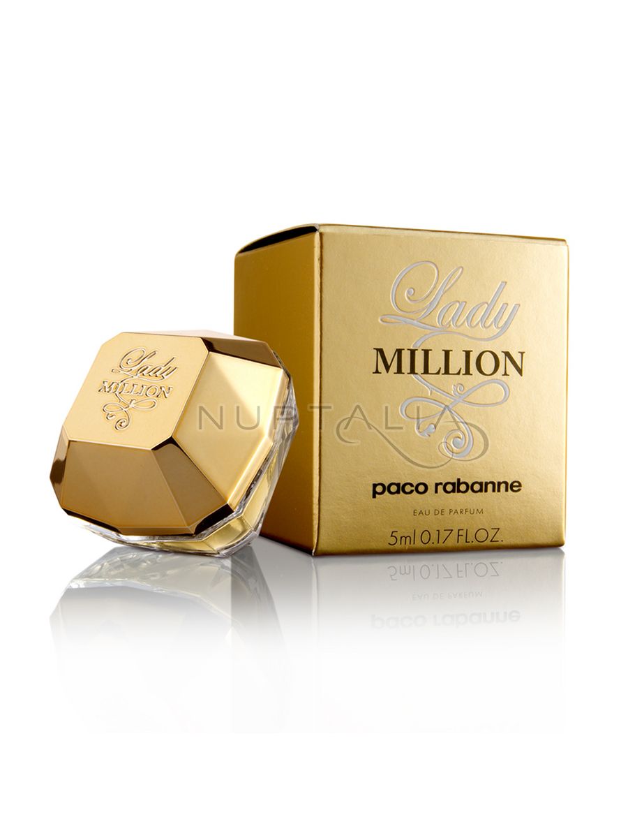 Пако рабан 1 миллион женские. Lady million Paco Rabanne 5 ml. Paco Rabanne — 1 million & Lady million. Paco Rabanne Lady million 5 мл миниатюра. Пако Рабан духи 1 миллион женские.