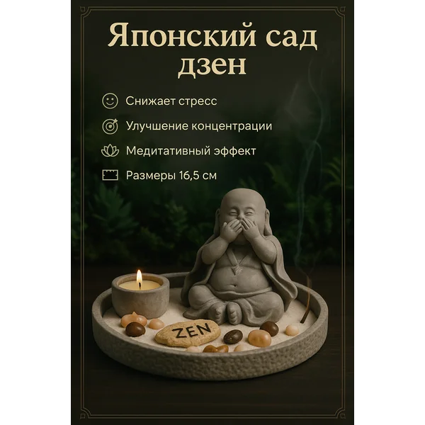 Сад Дзен «Хотей: ничего не говорю» серый