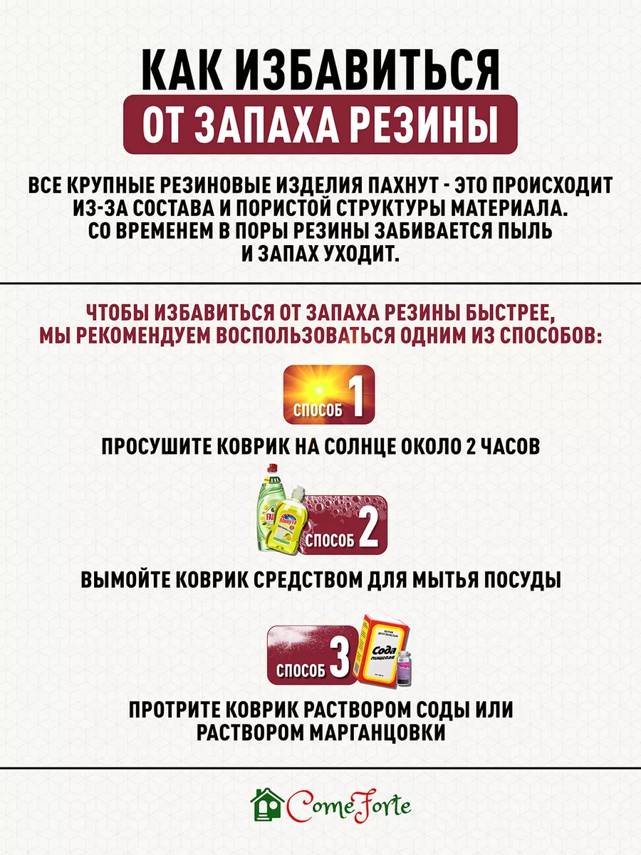 Коврик в прихожую придверный 50х80 ComeForte 194289613 купить за 777 ₽ в  интернет-магазине Wildberries