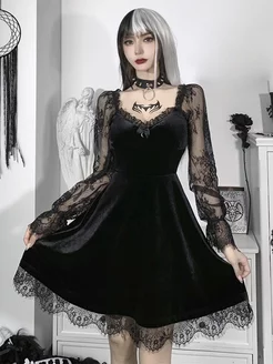 Платье бархатное черное лолита карнавальное IVI dresses 194290671 купить за 2 438 ₽ в интернет-магазине Wildberries