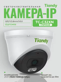 IP Камера видеонаблюдения TC-C32XN 2MP 2.8mm Tiandy 194304173 купить за 2 356 ₽ в интернет-магазине Wildberries