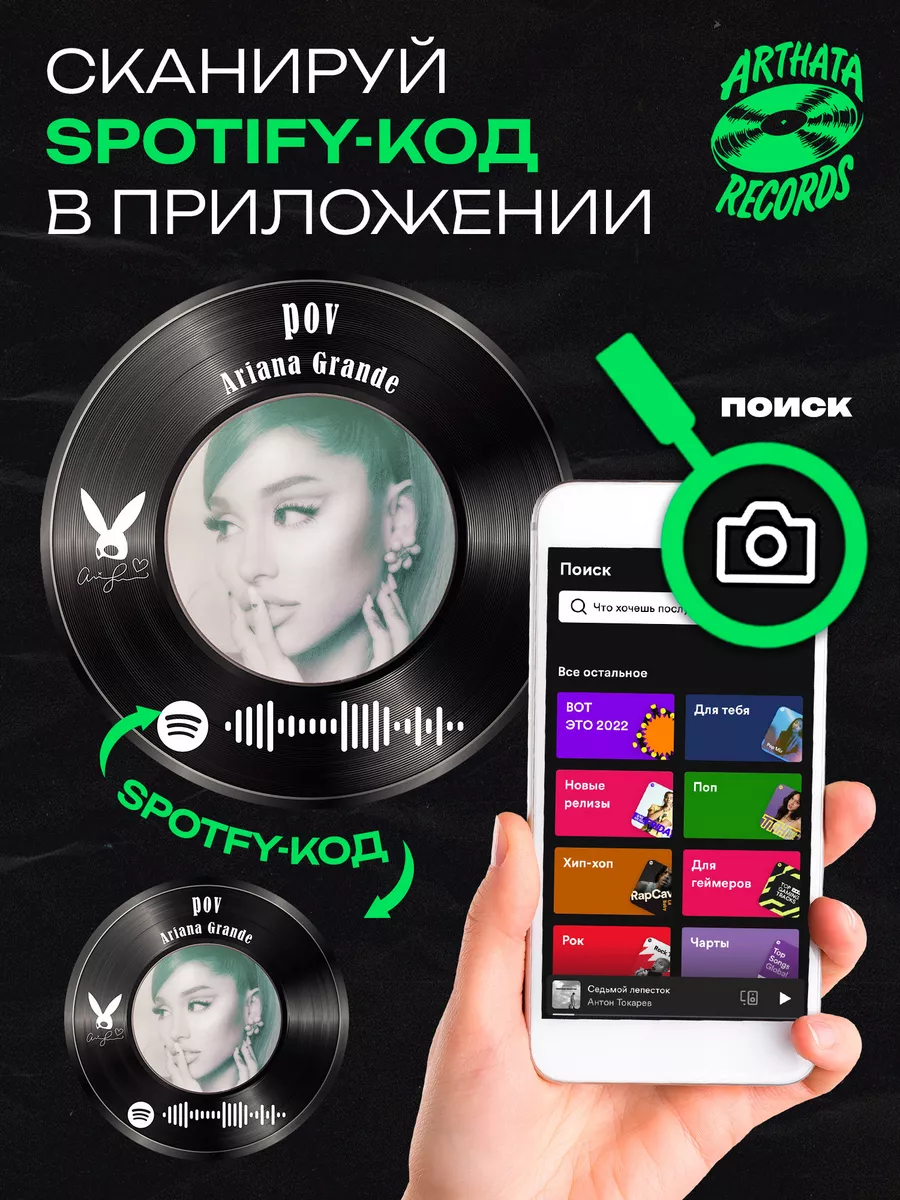 Постер Ariana Grande, спотифай брелок Ariana Grande - pov Arthata-Records  194309975 купить за 601 ₽ в интернет-магазине Wildberries