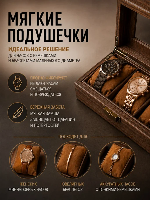 CLOX Шкатулка для часов и украшений подарок, вариант, фото 2