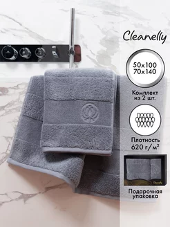 Полотенце махровое банное набор подарочный 2 шт. Cleanelly 194527802 купить за 3 021 ₽ в интернет-магазине Wildberries