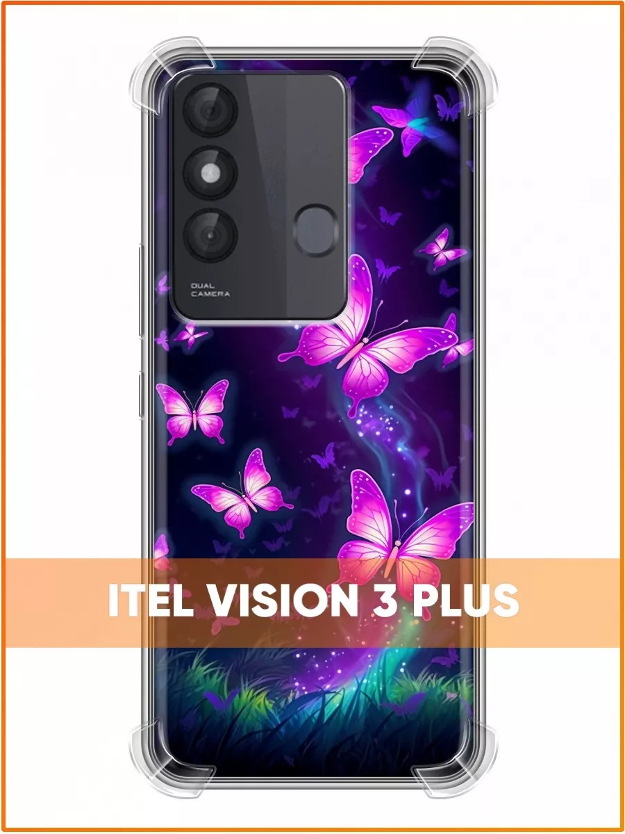 Противоударный чехол на Itel Vision 3 Plus Case Face 194534457 купить за  209 ₽ в интернет-магазине Wildberries