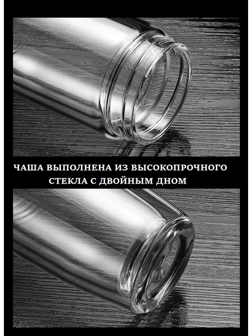 Термокружка стеклянная, вариант, фото 2
