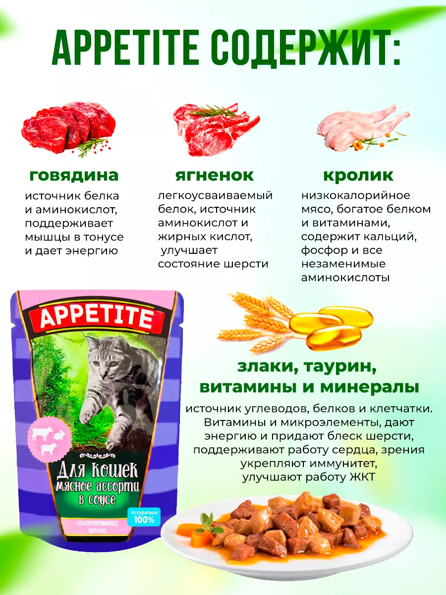 Влажный корм для кошек Паучи Мясное ассорти 30х85гр МурМяус 194821553  купить за 697 ₽ в интернет-магазине Wildberries