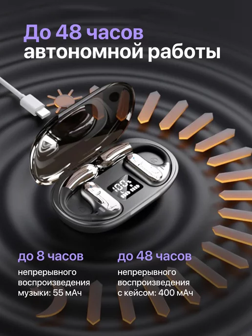 EFARIA Наушники беспроводные для спорта Q28, черный, фото 6