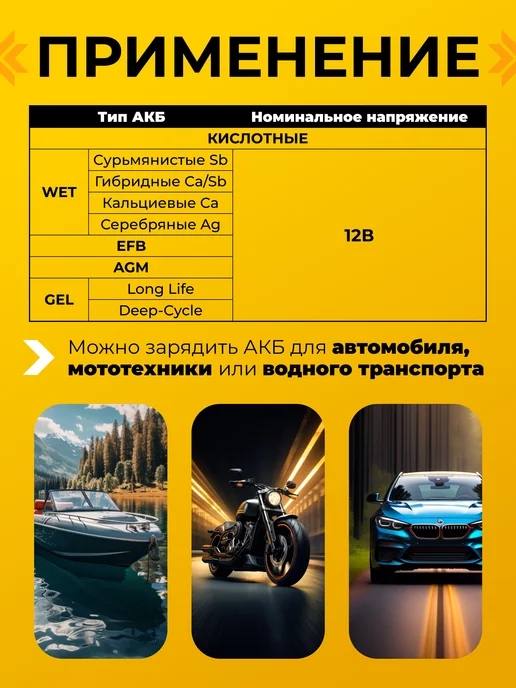НПП ОРИОН Зарядное устройство для аккумулятора автомобиля 12в Вымпел09, черный, фото 2