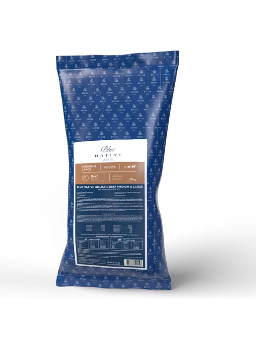 Сухой корм Blue Native для собак, крупные, средние, говядина, 10 кг, фото 2