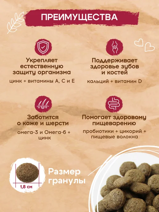 Сухой корм PEPPO для собак, говядина, 0,5 кг, фото 2