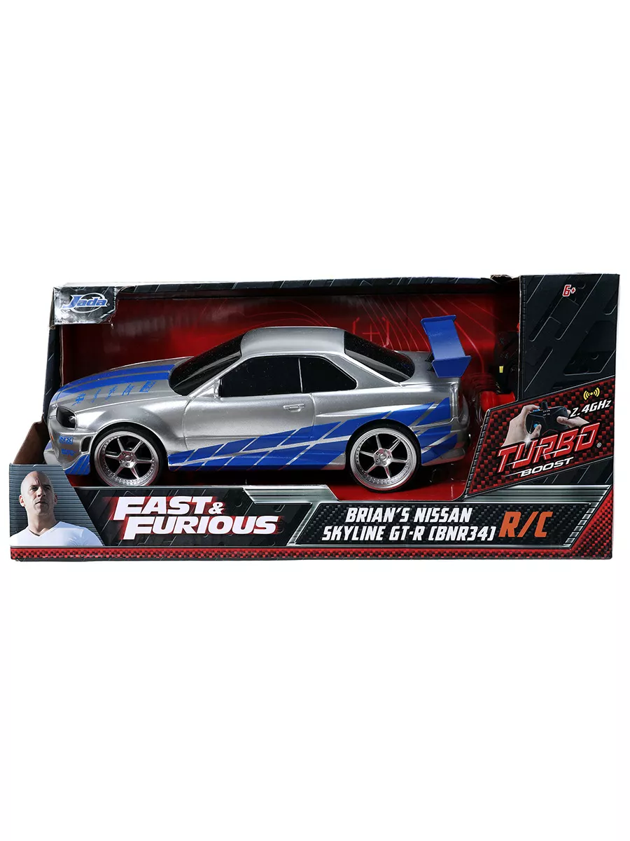 Р/У Модель Машинки Форсаж 1:24 R/C 2002 Nissan Skyline GT-R Jada Toys  194887415 купить в интернет-магазине Wildberries