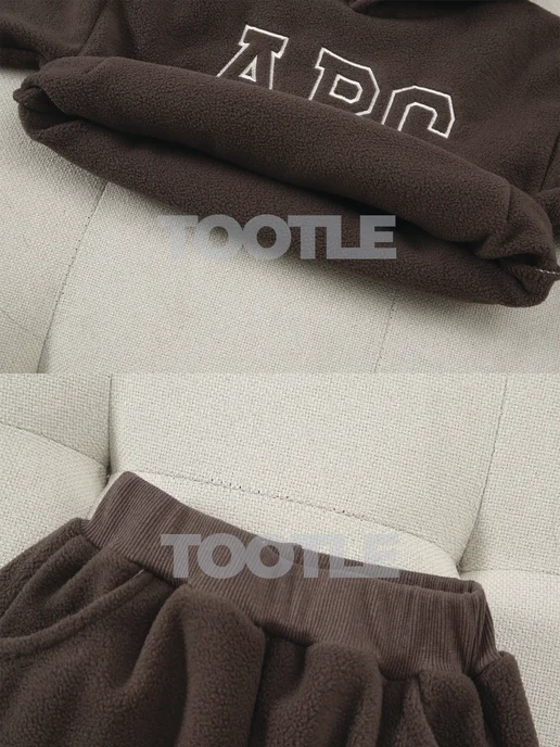 Tootle Костюм для новорожденных спортивный флисовый, белый, фото 4