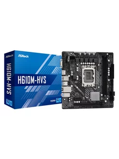 Материнская плата ASRock H610M-HVS (Socket1700,H610,mATX,2DD ASRock 194921310 купить за 7 350 ₽ в интернет-магазине Wildberries