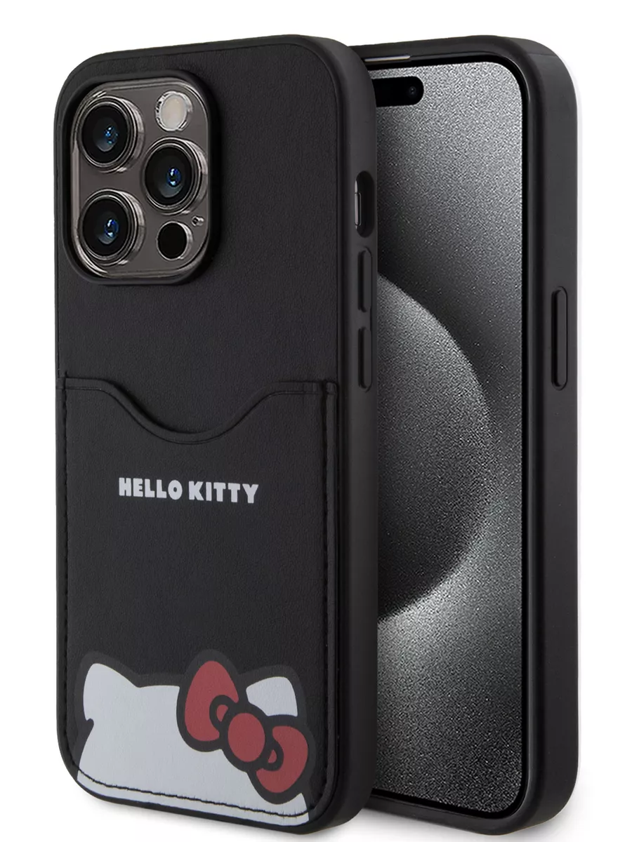 Чехол на iPhone 15 Pro экокожа с картхолдером PU leather Hello Kitty  194936829 купить за 1 779 ₽ в интернет-магазине Wildberries