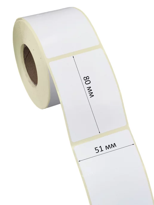 Stickerwell Термоэтикетки 50х80 мм 300 шт, 1 рулон, 50x80 мм, 300 шт