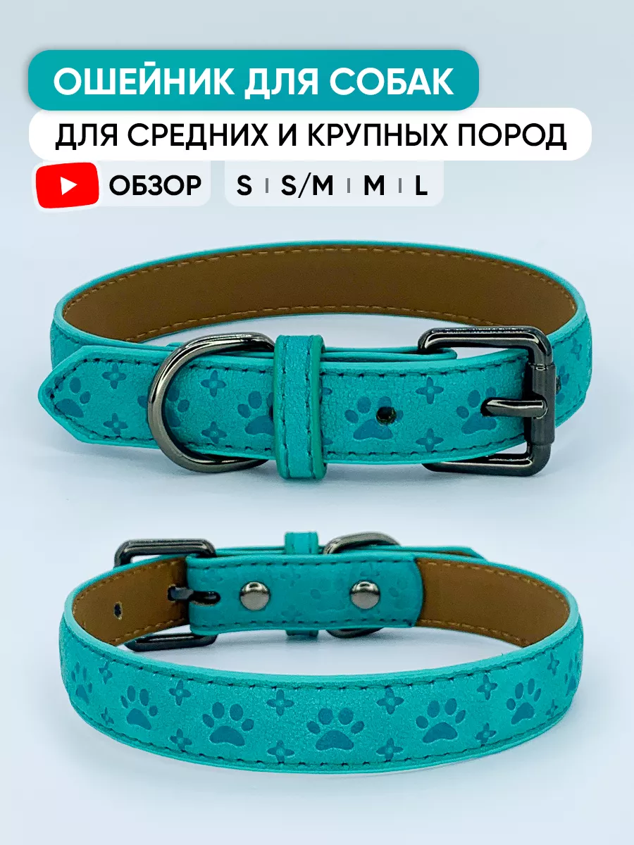 Кожаный ошейник для собак и щенков всех пород