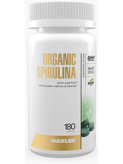 MAXLER Organic Spirulina 180 таблеток