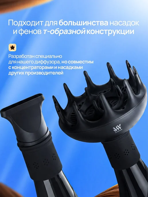 WUDUM Переходник универсальный для насадок на фен, вариант, фото 4
