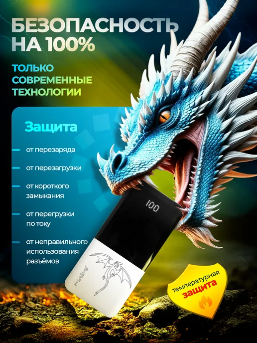 DMS Повербанк 22000 mah мощный с быстрой зарядкой со шнурами, 22000 мАч, фото 6