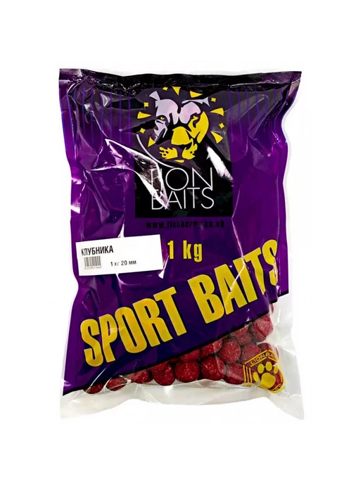 Lion Baits Бойлы тонущие серии SPORT Клубника 20мм 1кг, 1 кг, фото 2