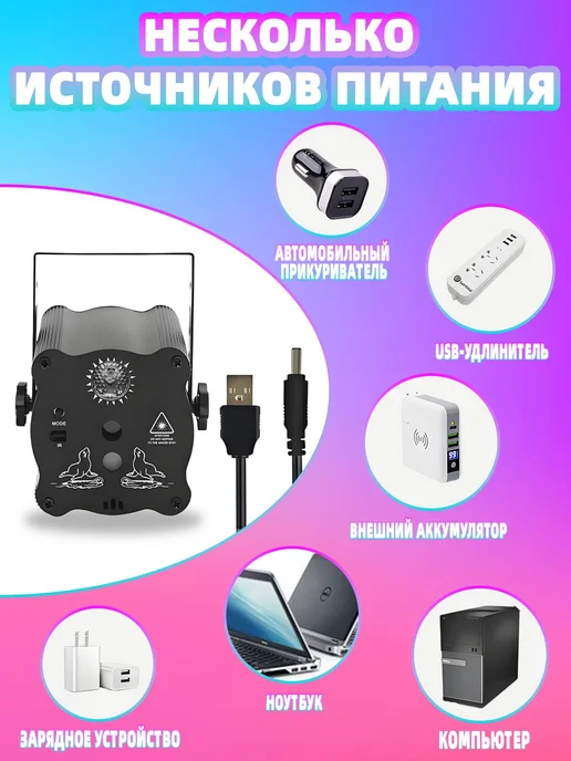 Wizard Ultra Лазерный проектор - светомузыка, черный, фото 2