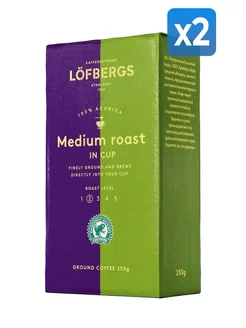 Кофе молотый Лёфбергс Medium Roast in Cup 250г 2шт Lofbergs 195092544 купить за 945 ₽ в интернет-магазине Wildberries