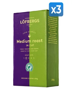 Кофе молотый Лёфбергс Medium Roast in Cup 250г 3шт Lofbergs 195092545 купить за 1 436 ₽ в интернет-магазине Wildberries